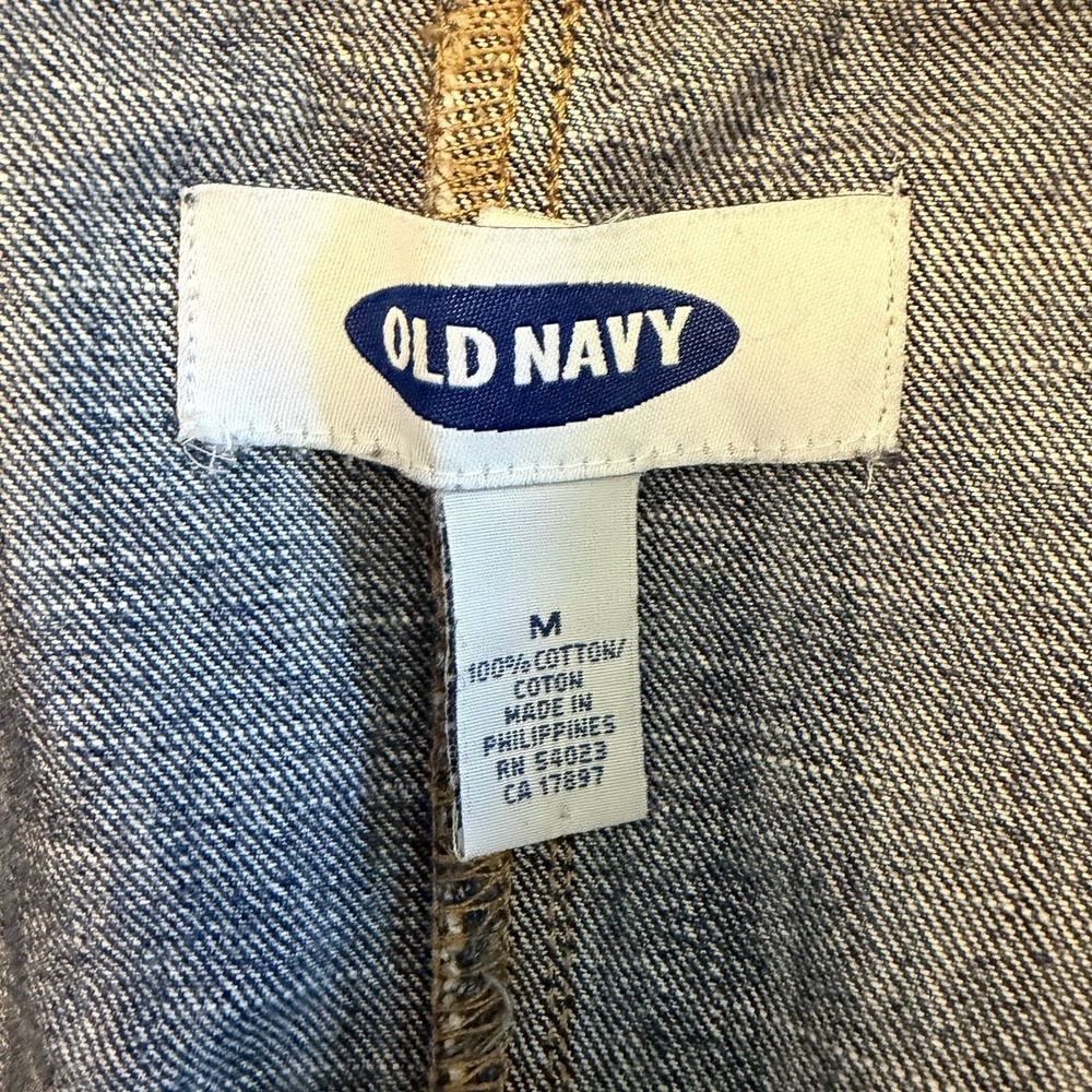 Old Navy Womens Medium Y2K 2001 Denim Jacket Cotton Classic Fitted Preppy Girly - Picture 7 of 8